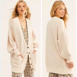 Free people snow drop ivory cardigan